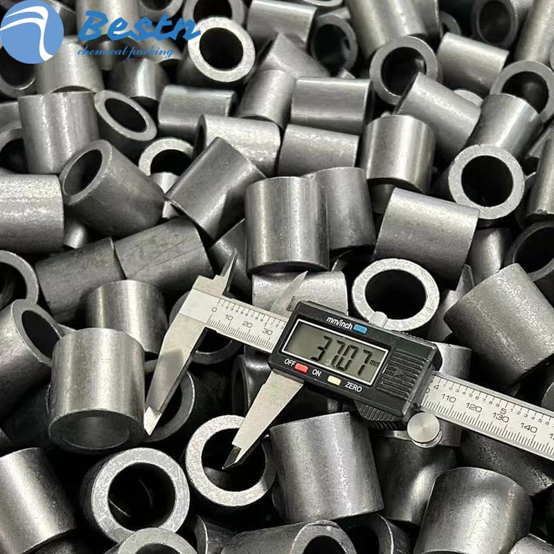 13mm 38mm 50mm 76mm Graphite Carbon Raschig Ring Packings for Chemical Towers
