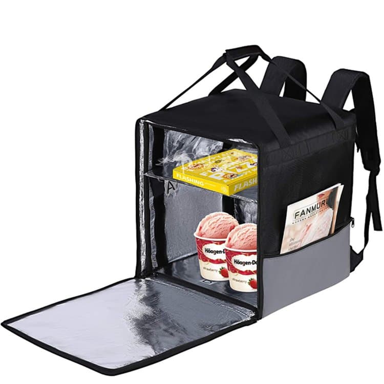 Chinese Style Insulated Custom Thermal Backpack Fast Box Hot Food Delivery Bag for Bike