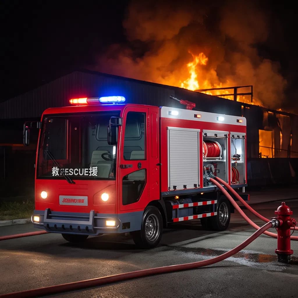 Innovative Electric Fire Truck Designed for Rapid Emergency Response