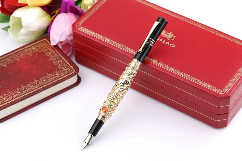 Elagant and Classical Fashion Design China Dragon Fountain Pen with Clip for Custom Gift (Hch-R030)