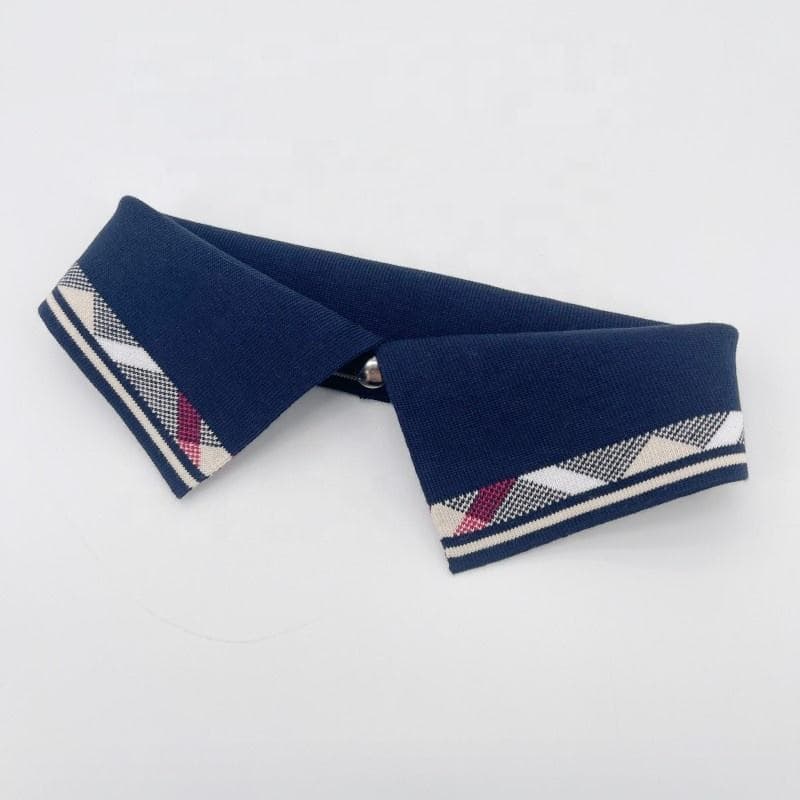 Cotton Spandex Jacquard Collar Rib Neckline Knitting Rib