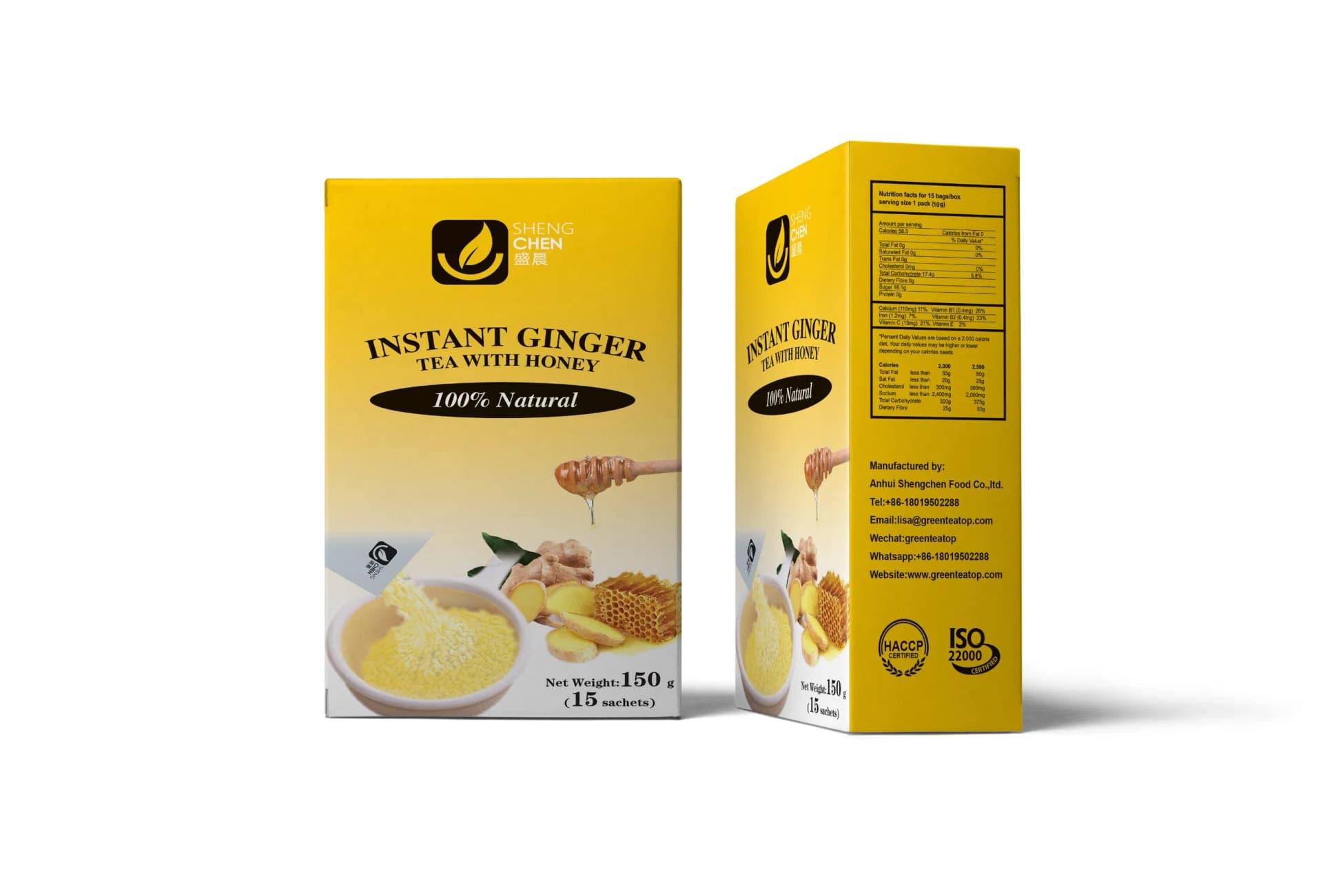 Warm Body 100% Natural Ingredients Instant Ginger Tea with Honey