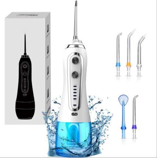 4 Replace Heads Portable Cordless Oral Irrigator Water Flosser for Teeth