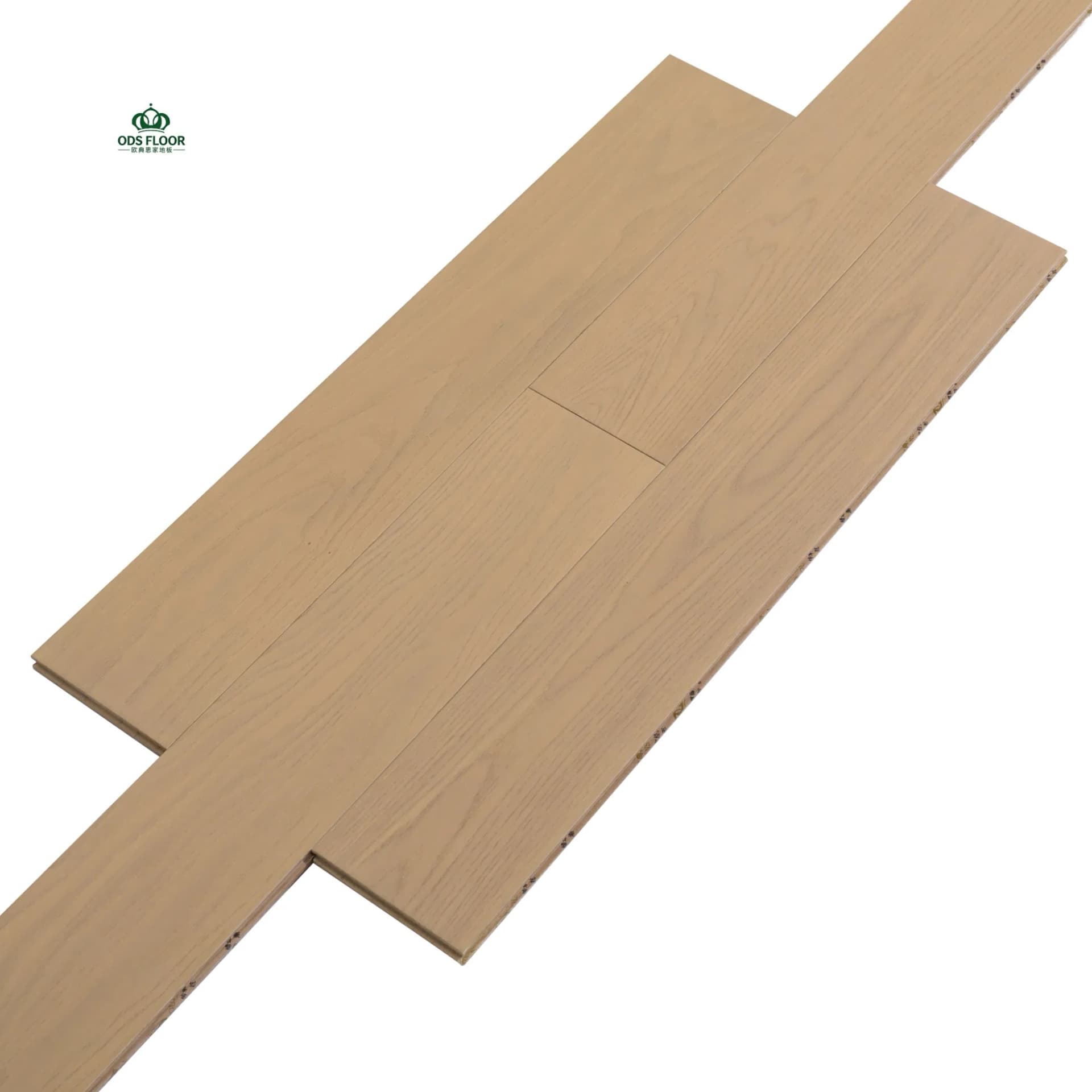 Light Color European Oak Solid Wood Floor for Modern House with Fire Grade B1 Certificate Moisture Stabilized Treatment