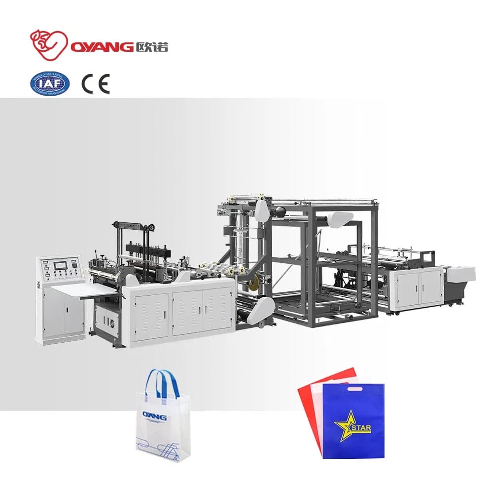 Non-Woven T Shirt D Cut Vest Bag Stringing Shoe Bag Making Machine