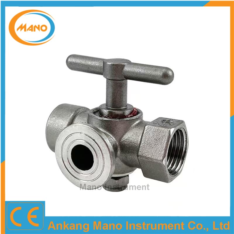 304 Stainless Steel Three-Way Plug Valve Boiler High Pressure Valve Accessories Pressure Gauge Three-Way Plug Valve Factory