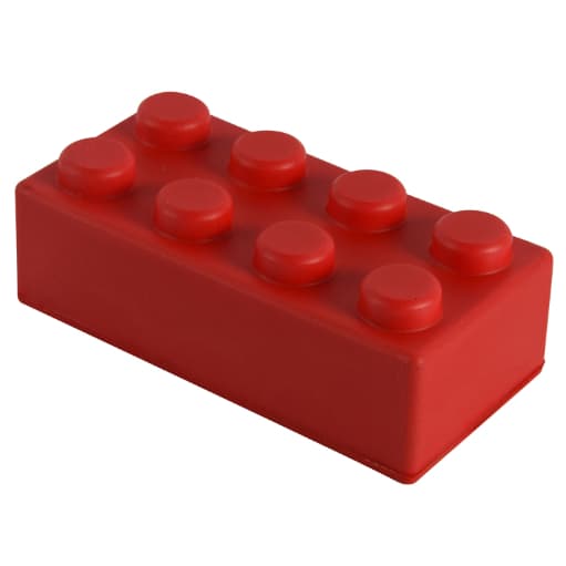 Red Building Blocks with Sharp Corners Stress Ball PU Foam Toy Bricks Promotional Items for Children and Adults Wholesale Toys OEM