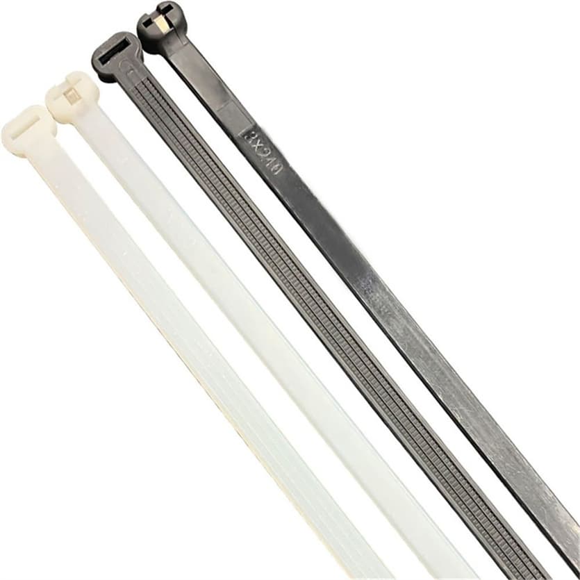 Black and White Self-Locking Nylon Ties Multiple Specifications of Plastic Ties Binding Straps and Cable Ties