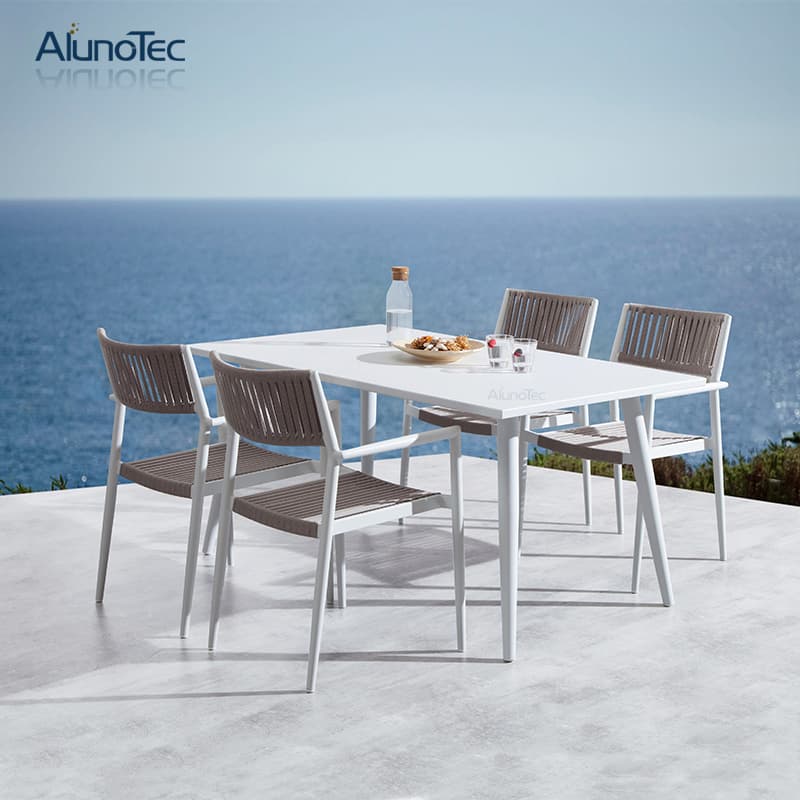 Best Price Outdoor Kitchen Dining Set with PE Rope Woven