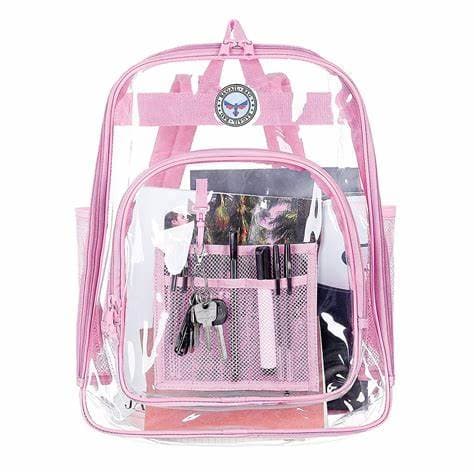 PVC Material and Softback Type Clear PVC Backpack Bag