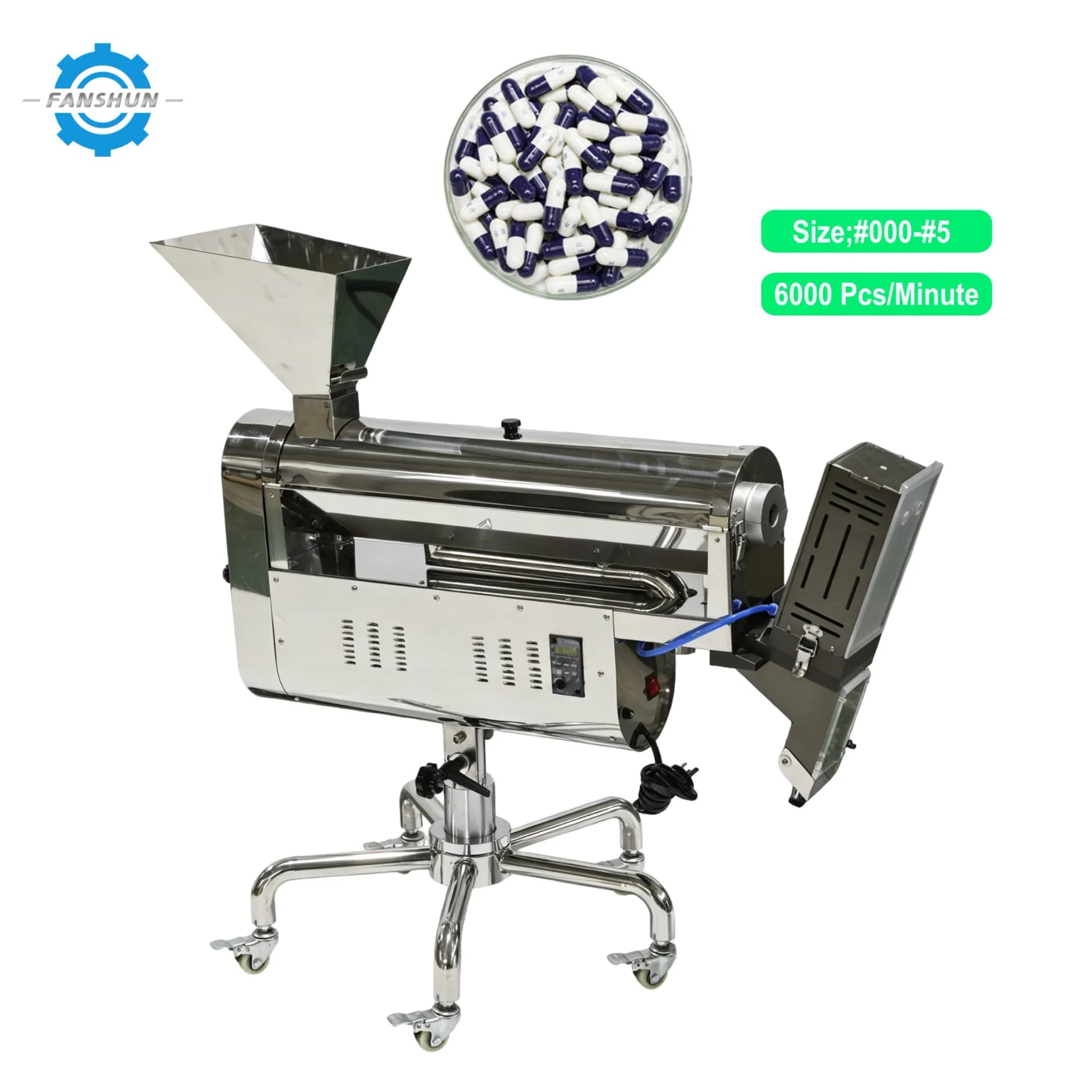 Automatic Operation High-Speed Capsule Polisher Machine 7000PCS/Min 220V/110V Voltage Specialized Polishing for Capsules