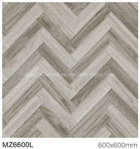 Wholesale Herringbone Wood Look Ceramic Glazed Tile for Apartment Project