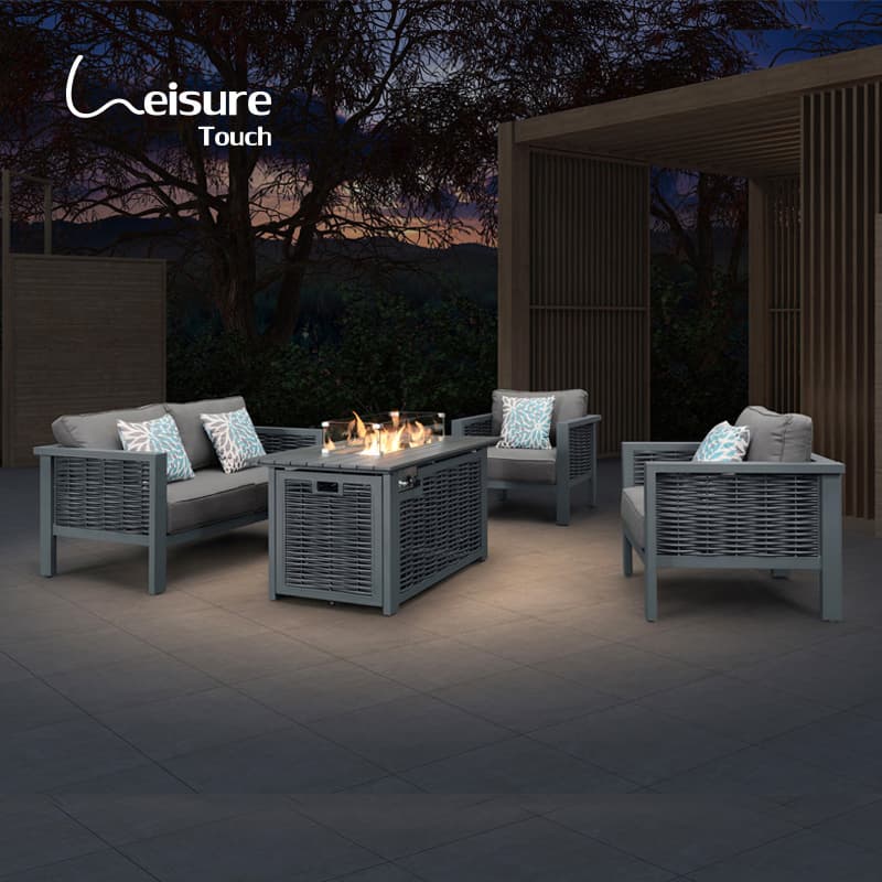Commercial Outdoor Tabletop Propane Fire Pit Furniture with Free Rainproof Cover (Ready To Ship)