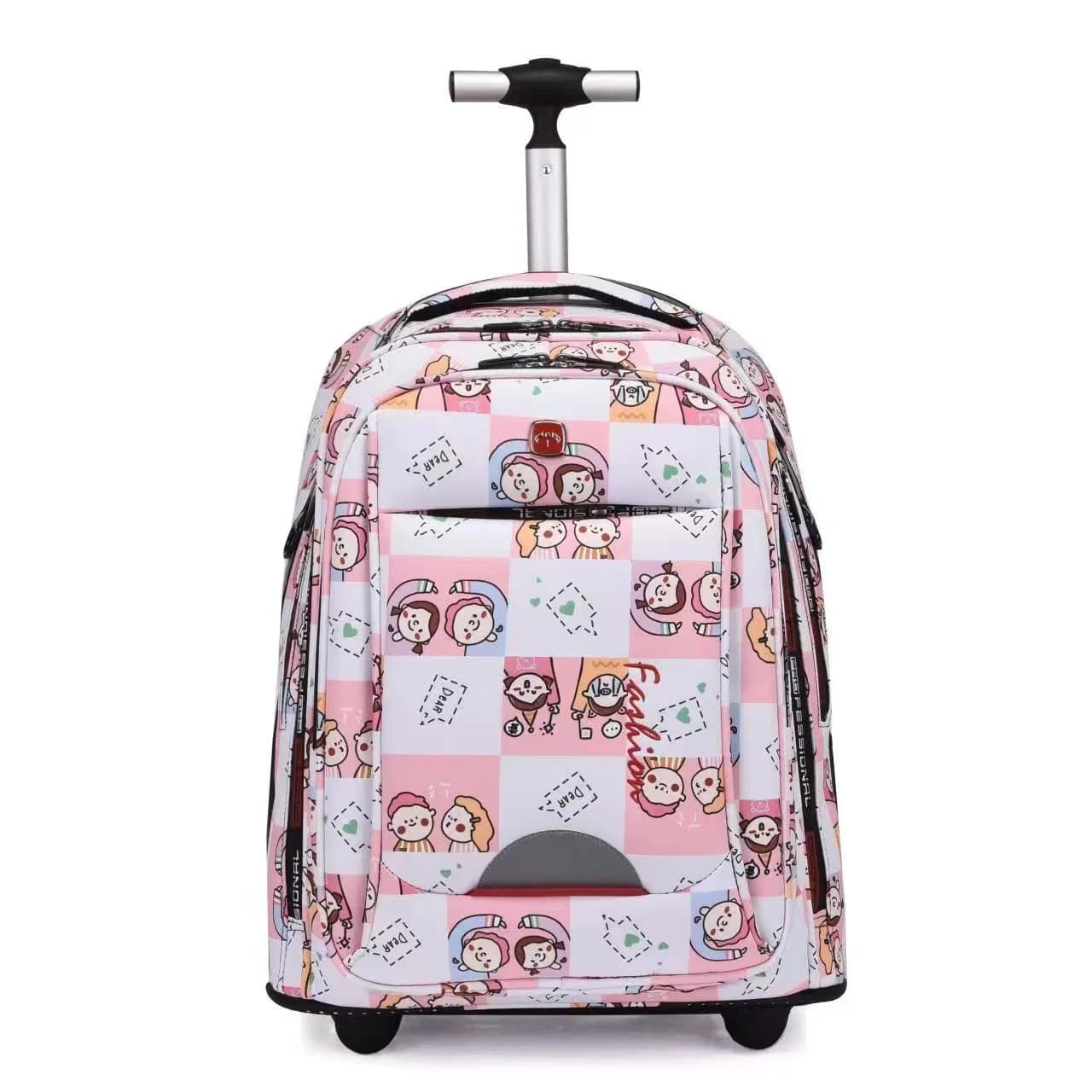 High Quality Drawbar Trolley and Backpack Multi Function Wheeled Duffel School Kid Bag (GB#10008-1)