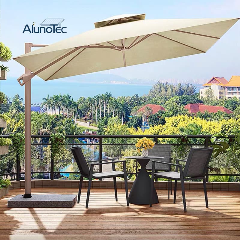 2.5X2.5m, 3X3m, 3.5X3.5m, 3X4m Without Back AlunoTec Garden Cantilever Umbrella