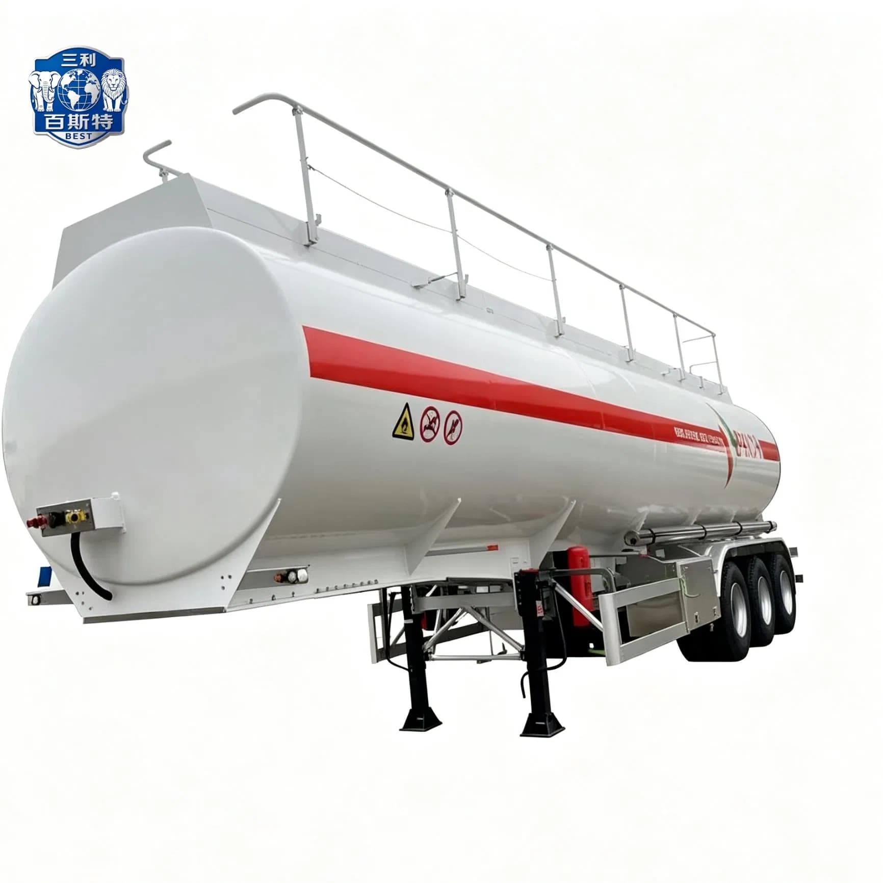 Factory Direct Fuel Tanker Semi Trailer with Stable Suspension for Long Distance Haulage, Customizable Structure