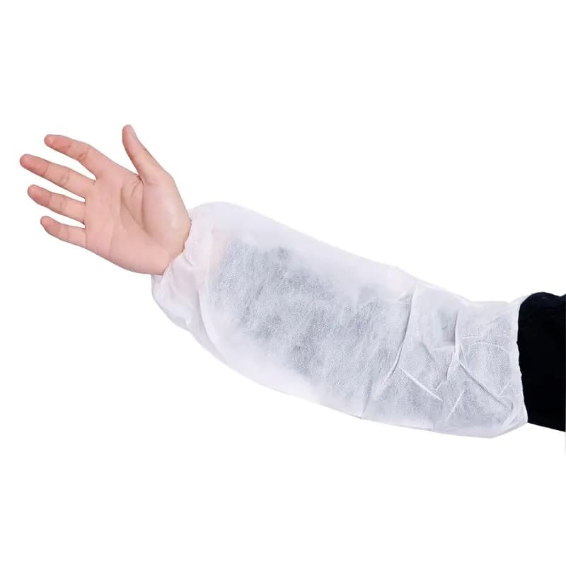 White Disposable Non-Woven Arm Covers Sleeve Cover Suppliers for Healthcare