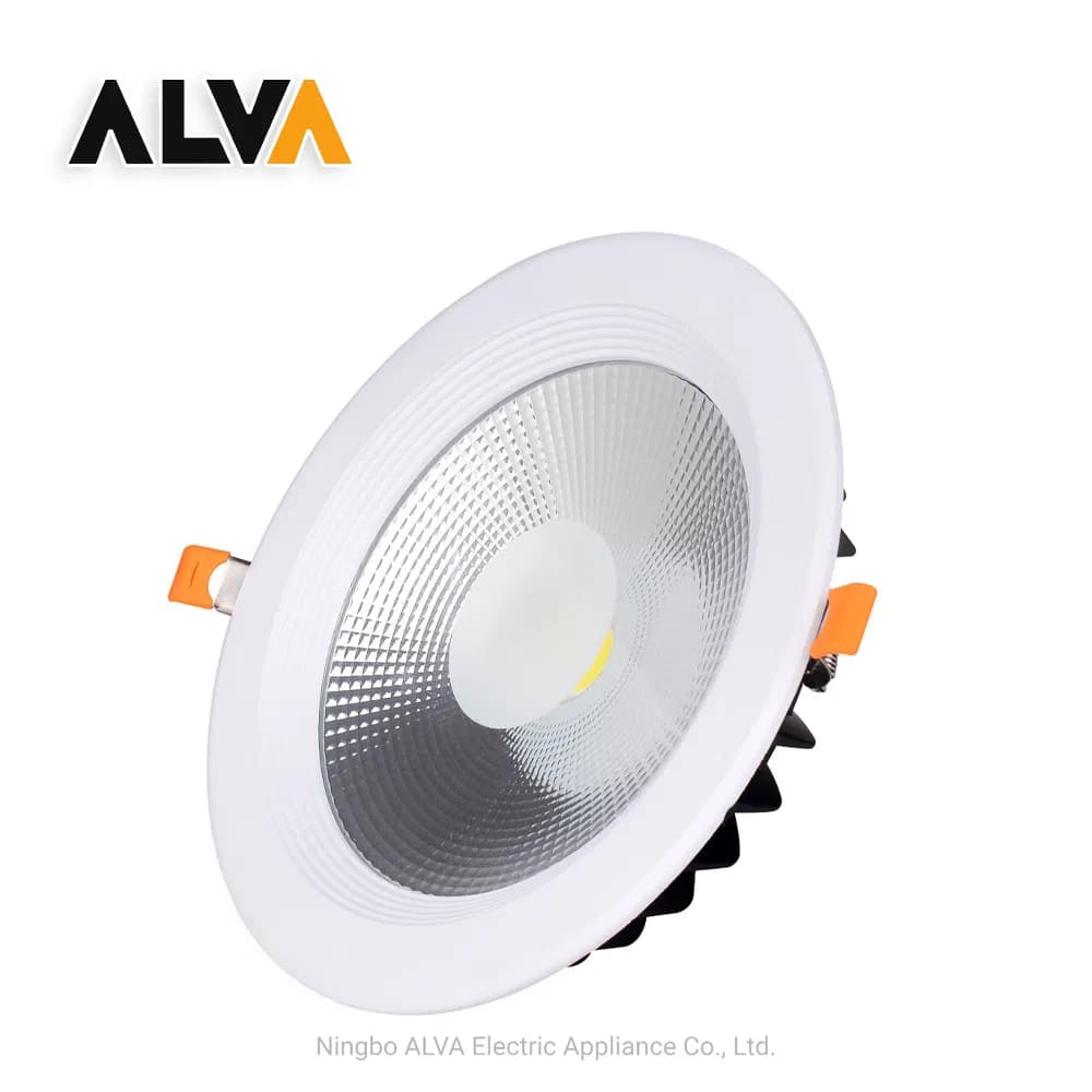 Recessed LED Retrofit Aluminium High Power Quality Ceiling Spot Daylight 30W COB LED Circle LED Downlight Down Light with CE CB Dimmable