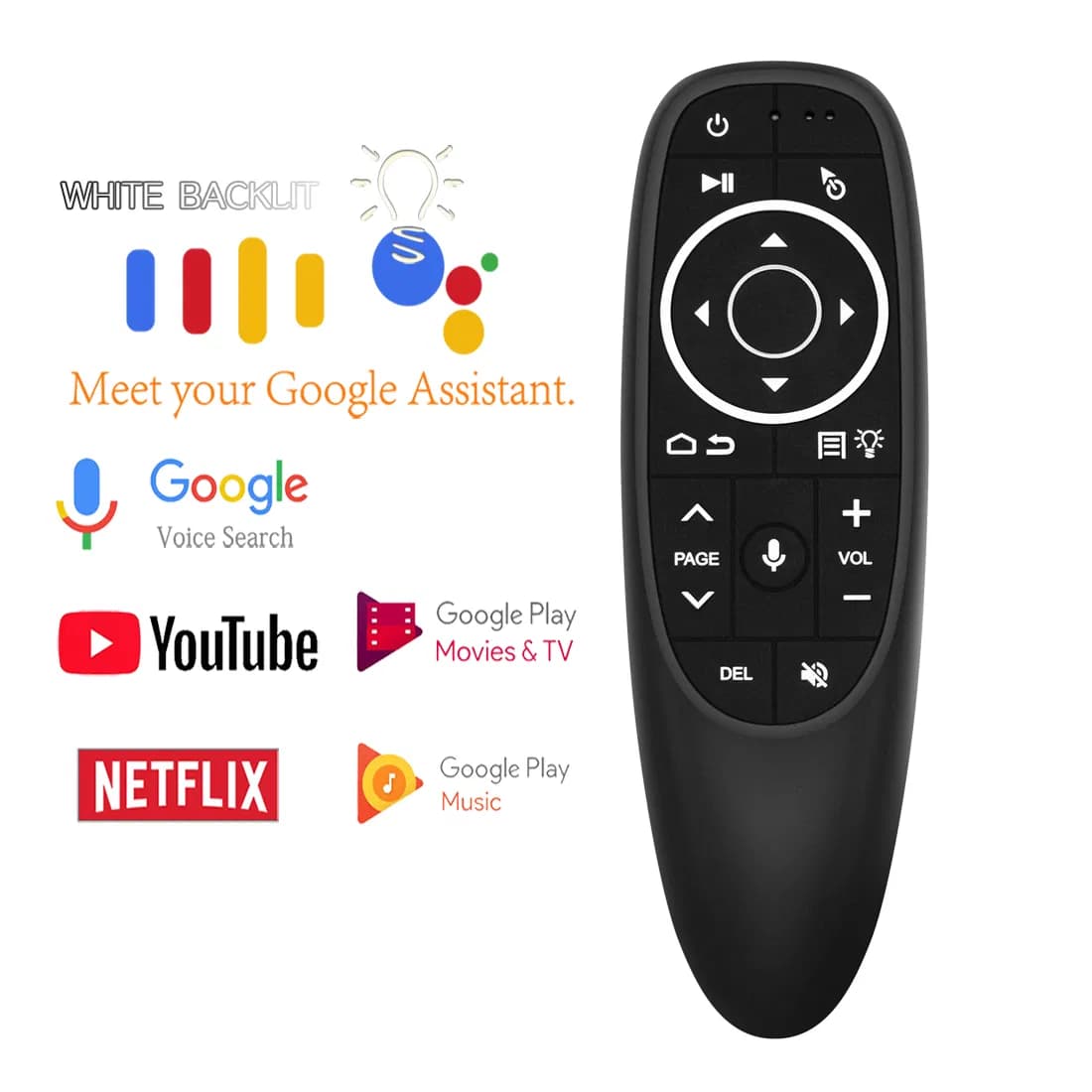 Voice Air Remote Mouse Backlight G10s PRO 2.4G Wireless Mini Fly Mouse Voice Input Remote Control