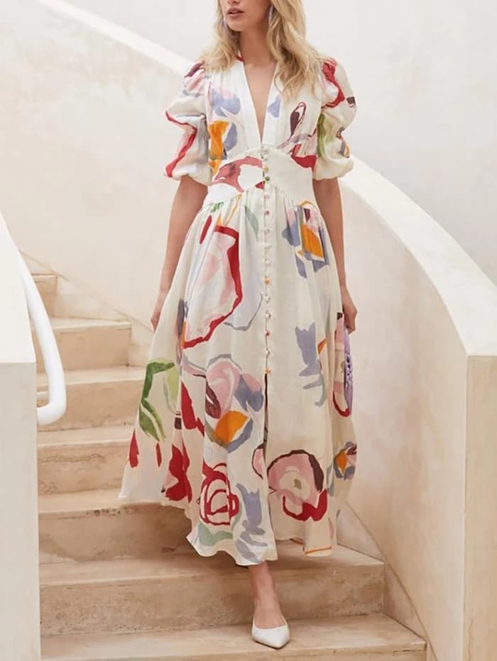 Elegant Chiffon Beach Dress for Women - Spring Summer Style