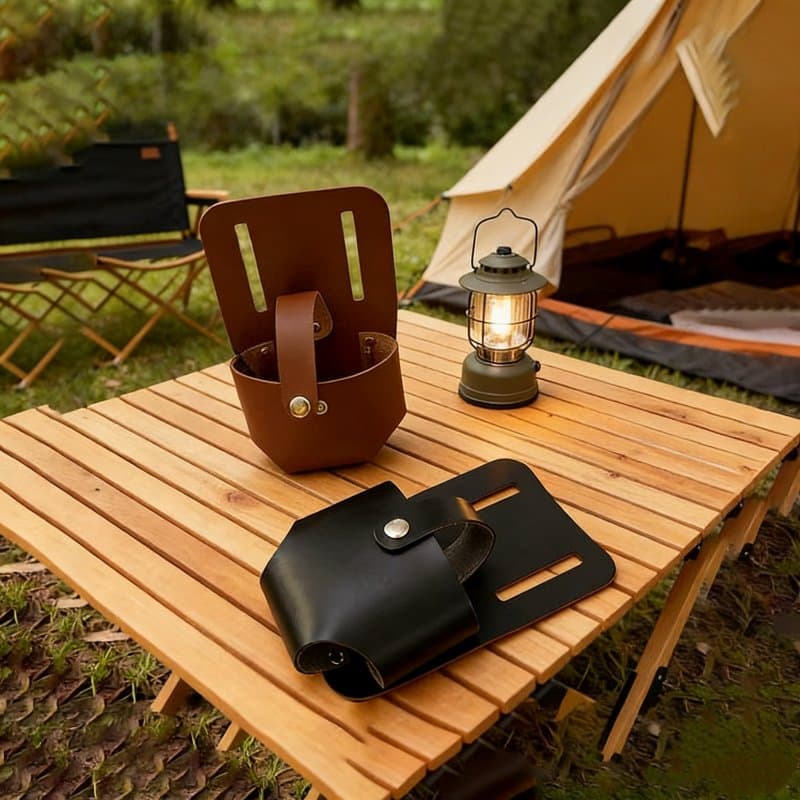 2-Color Leather Tool Waist Pouch Portable Tool Holder for Outdoor Work Leather Tool Pouch