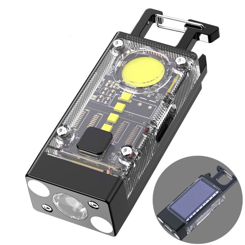 Helius Outdoor Build in Battery Mini Keychain Light COB EDC Flashlight
