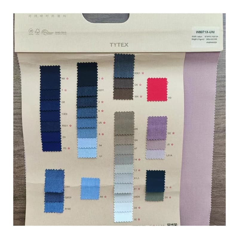 Polyester Viscose Spandex Fashion Suit Fabric Environmentally Friendly Uniform Fabric