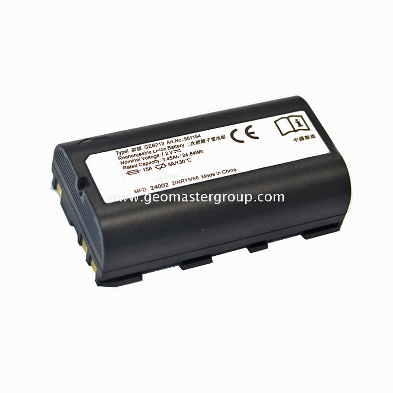 Geomaster 7.2V/3.45ah High Output Li-ion Surveying Battery for Swiss-Style Surveying Instruments and Surveying Equipment--Flexline Series Total Stations