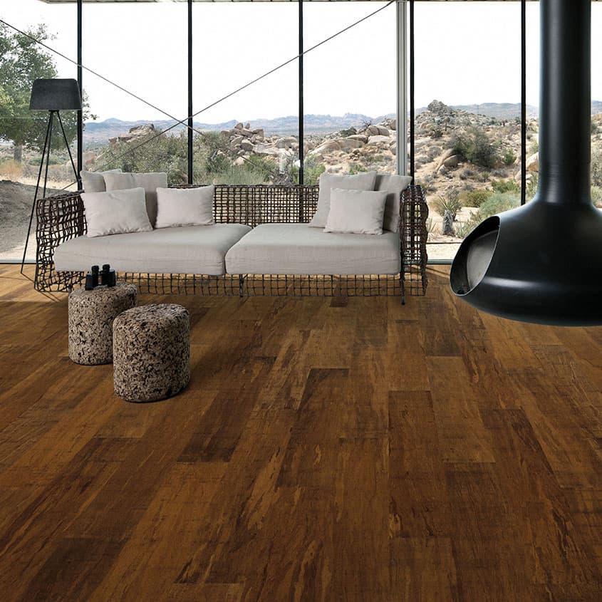 Kid and Pet-Friendly Natural Strand Woven Click Lock Bamboo Flooring