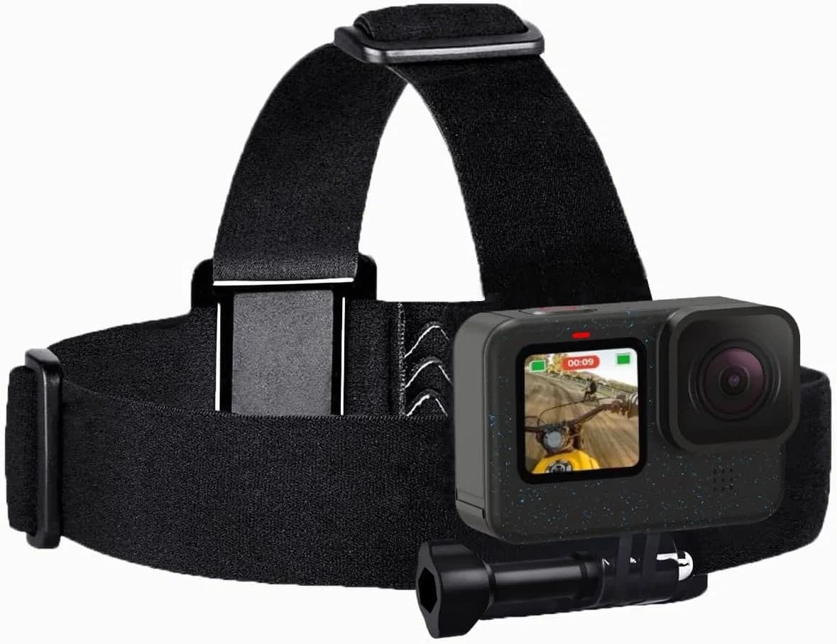 Head Strap Mount for Gopro & Most Action Cameras Adjustable Pov Head Mount Compatible with Gopro Hero, Dji Osmo
