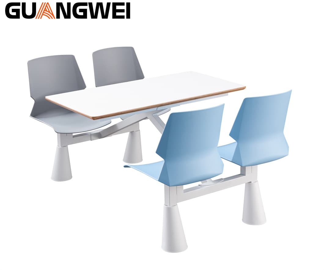 School Fast Food Furniture Cafeteria Furniture Space Saving Bench Canteen Dining Table