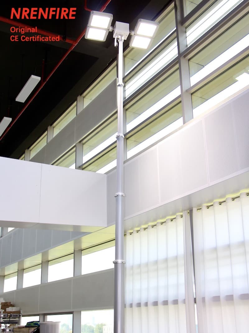Fire Truck Mounted Pneumatic Telescopic Tower Lighting Mast-Remote Control