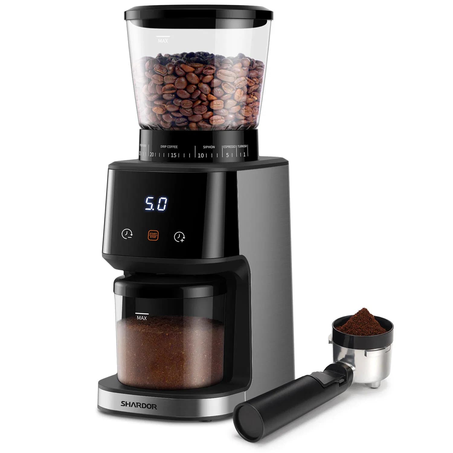New Burr Mill Conical Electric Grinder with 31 Adjustable Grind Settings 2-12 Cups Coffee Bean Burr Grinder
