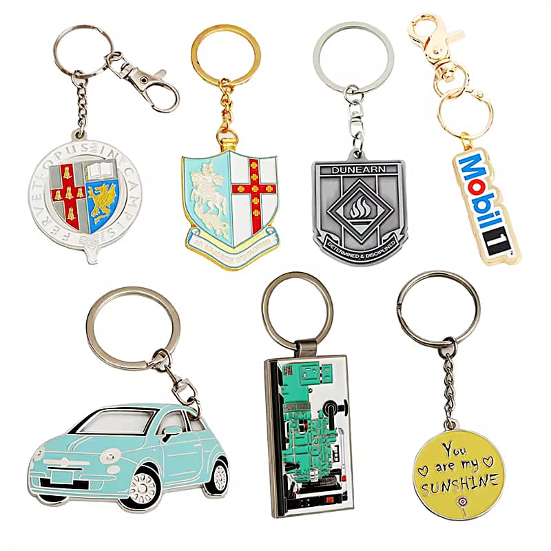 Factory Wholesale Custom Metal Company Logo Keychain Soft Enamel Personalized Keyring