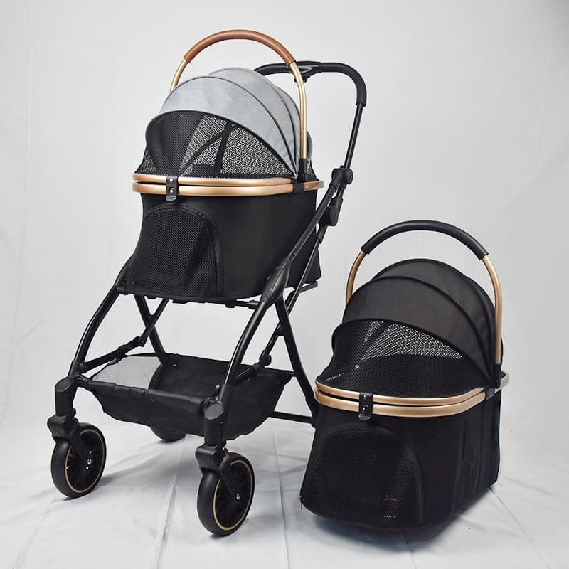 Twin Dog Cat Pet Stroller 4-Wheel Luxury Pet Jogger