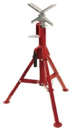 1107F Height-Adjustable Pipe Stand Pipe Vise for Pipes 12 Inches Max.