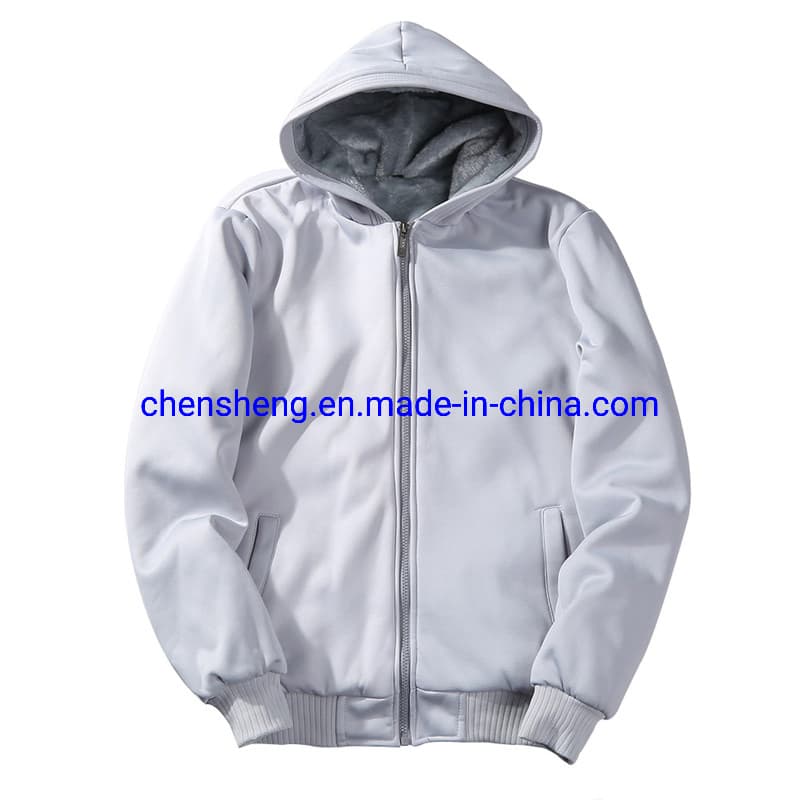 Stock Cheap Casual Thick Hoodies Sweater Coat Men Cardigan Zipper Winter Thicken Jumpsuit Velvet Hoodies Jacket