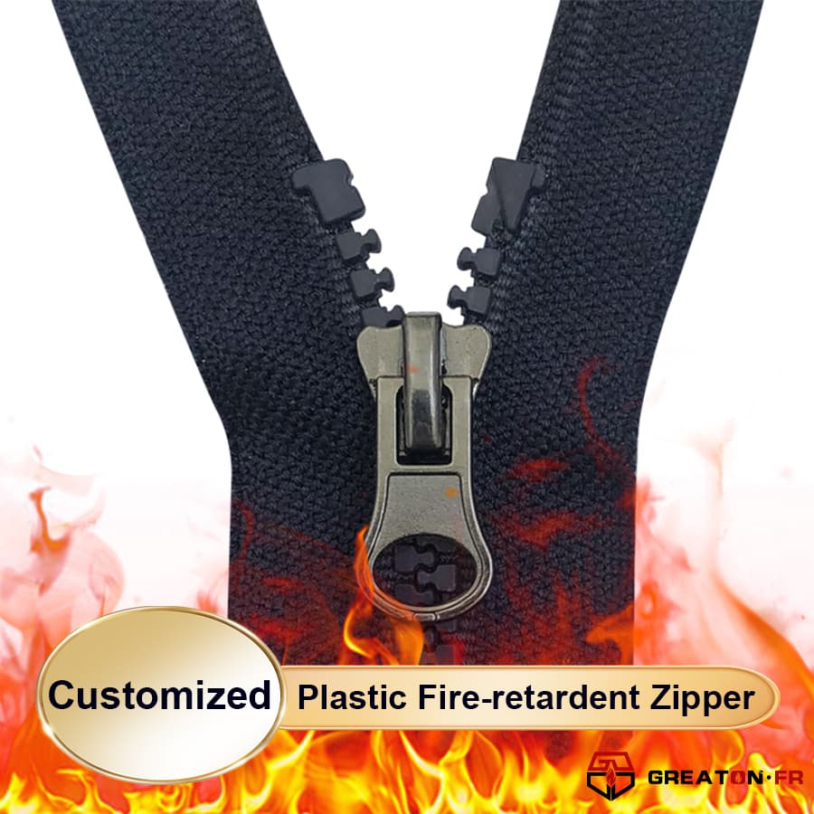 100% Aramid Nomex Flame Retardant High Temperature Resistant Plastic Teeth Resin Zipper
