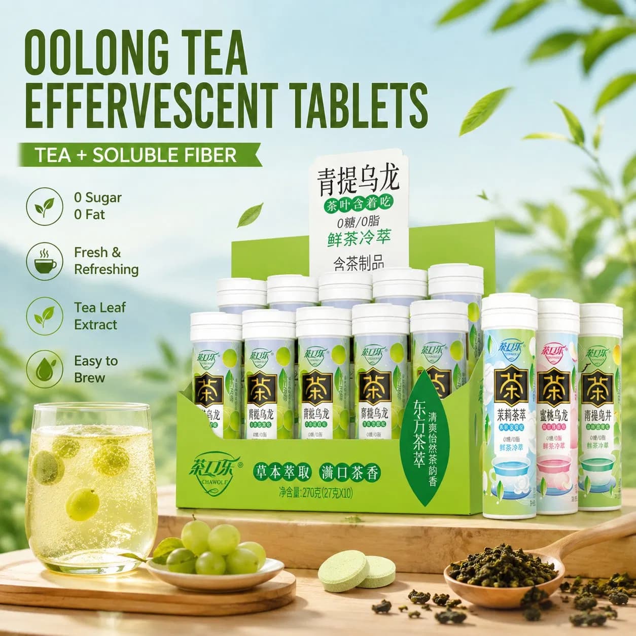 Tea Extract Compressed Candy Manufacturer Direct Sales of Jasmine Oolong Tea