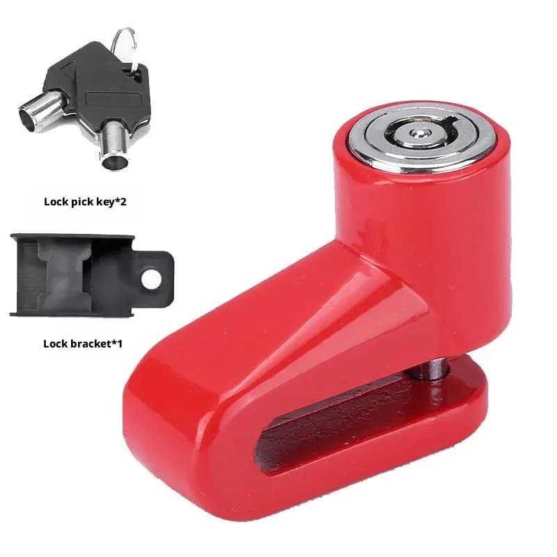 Solid Alloy Disc Brake Safety Lock with Waterproof Design for Motorcycles, Mountain Bikes & Bicycles