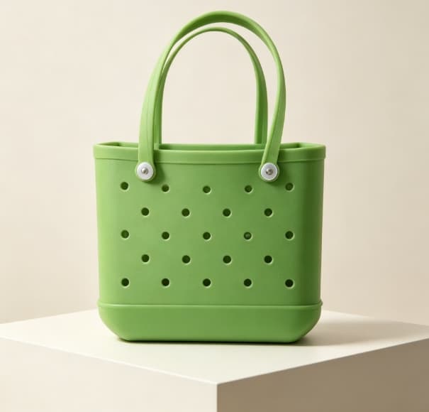 EVA Perforated Moon Shape Simple Design Lightweight Portable Handheld Waterproof Washable Travel Storage Tote Bag