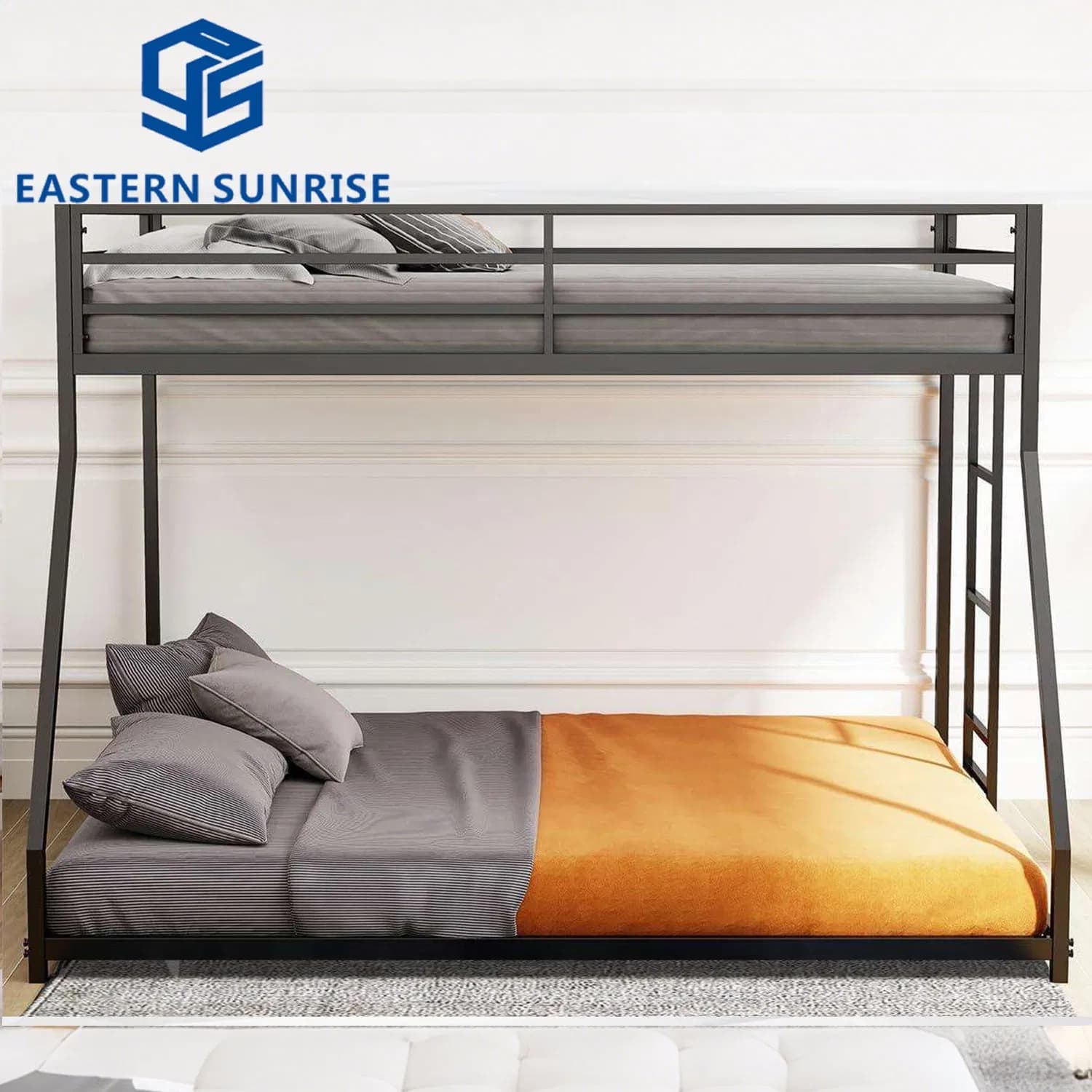 Dormitory Steel Kids Bunk Beds Bedroom Furniture Metal Double Bed