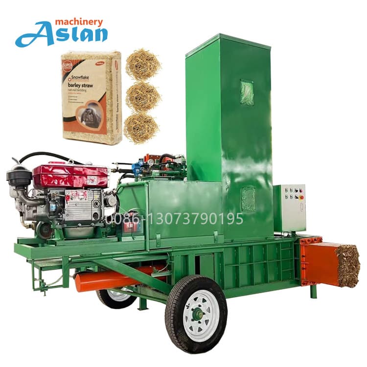 Farming Use Barley Straw Crusher Baler Bagger Machine Straw Fine Cutting Baling Bagging Machine