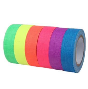UV Blacklight Neon Fluorescent Gaffer Cloth Tape