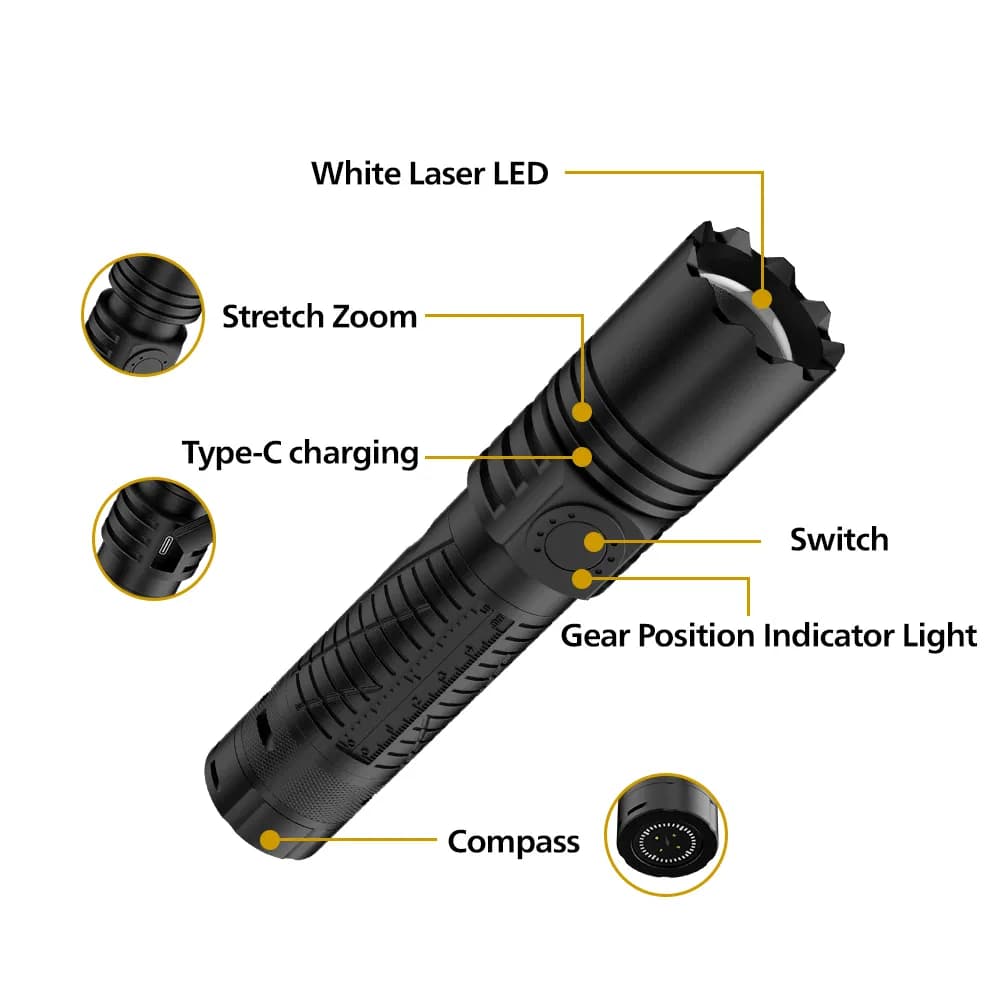 LED Flashlight Explosion Proof Diving Flashlight Waterproof High Brightness