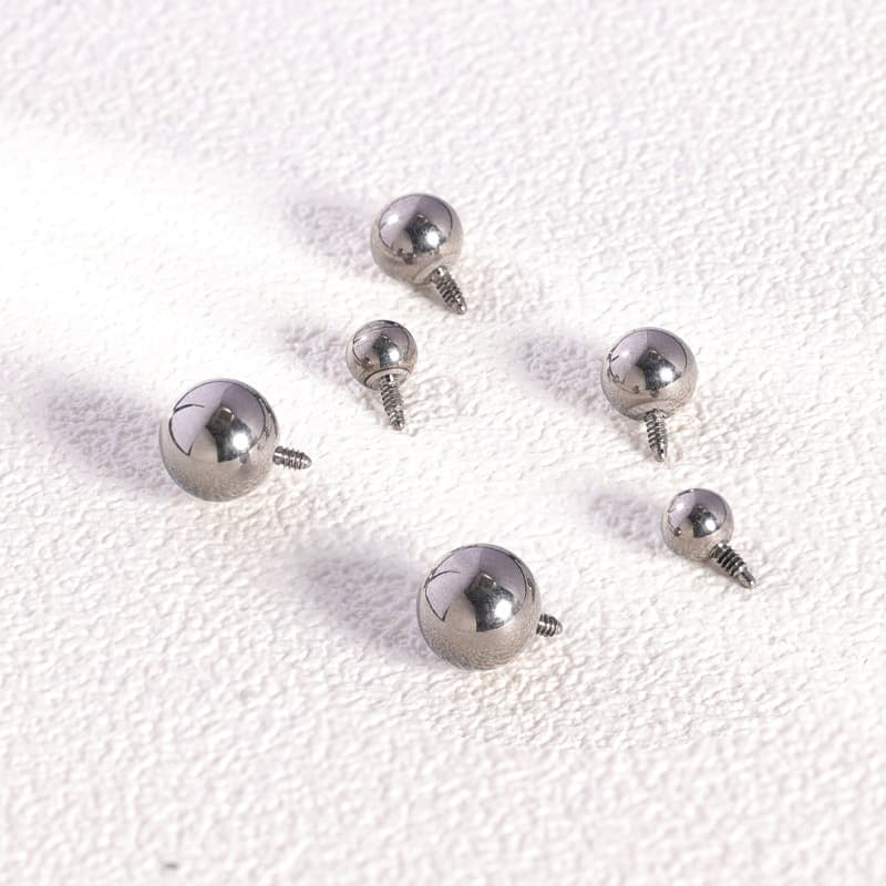 G23 F136 Helix Lip Piercing Jewelry Titanium Barbell Ball Ends