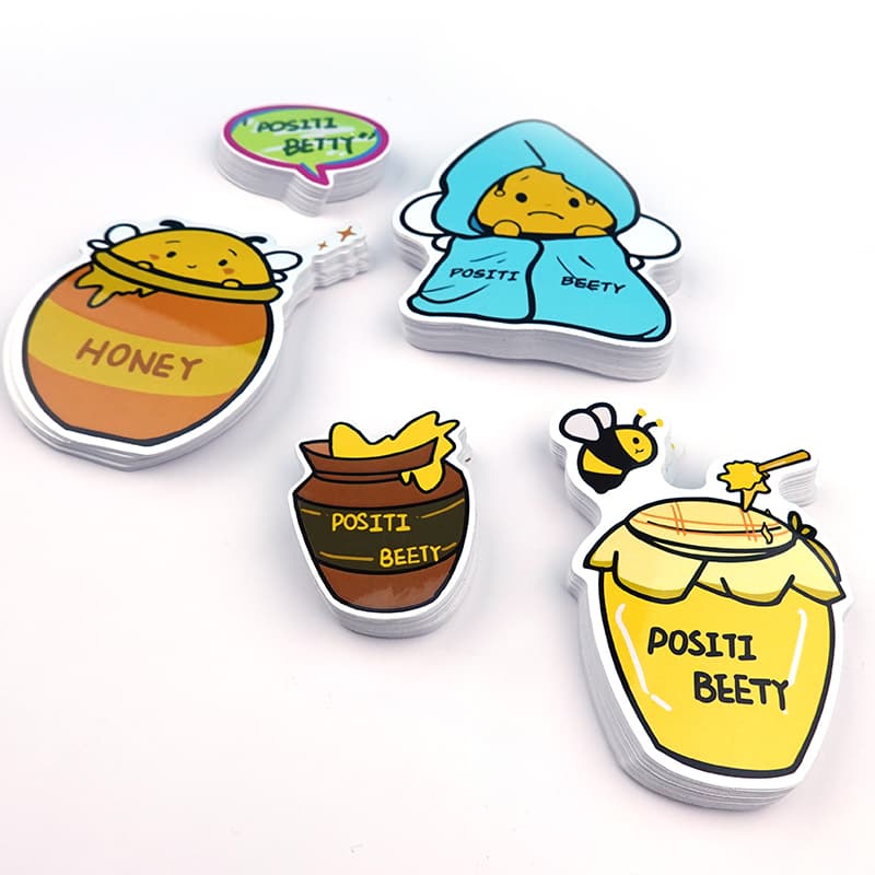 Waterproof Custom Design Glossy or Matte Cute Cartoon Vinyl Stickers