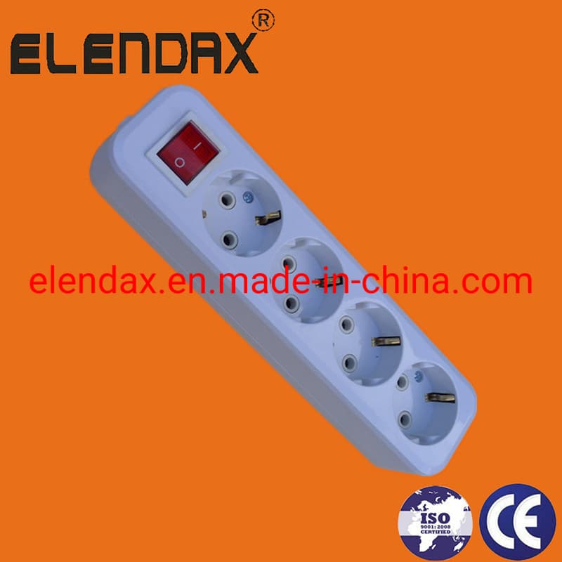 2/3/4/5 Place with a Button and Grounding Contact Extension Socket (E8004ES)