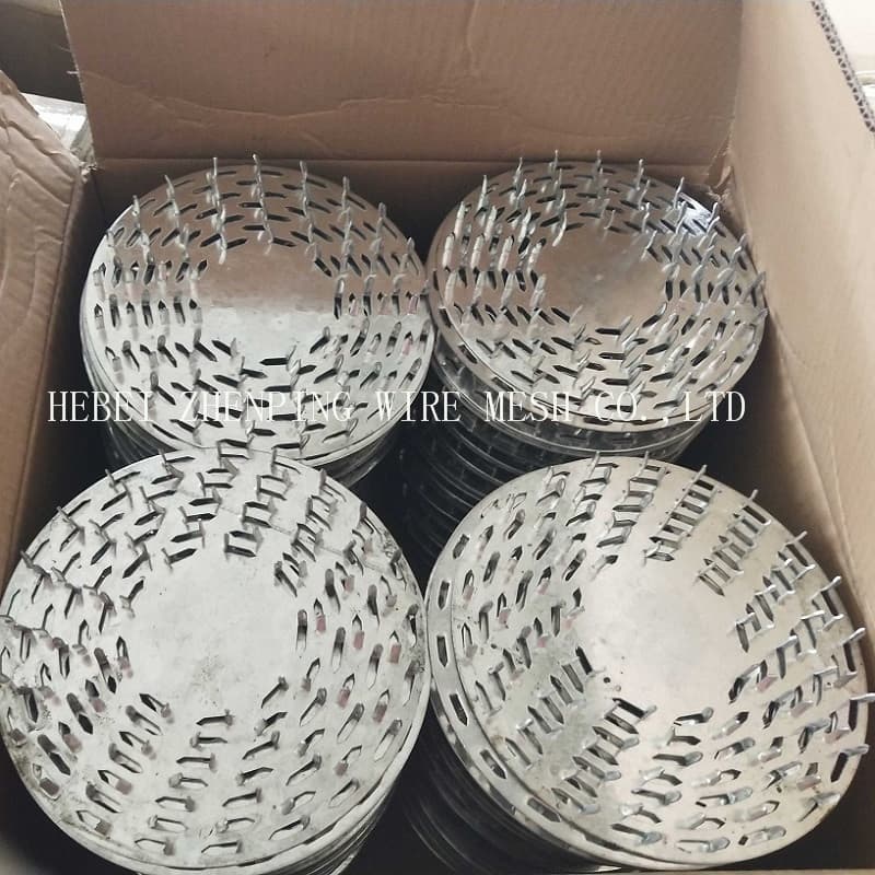 13.5mm Length of Spikes Round Anti Split Plates Perforated Metal Mesh