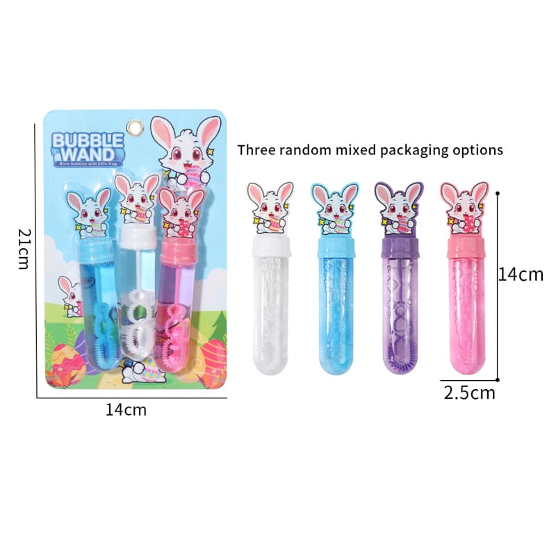 2026 Promotion Children's Outdoor Kid Toys Blowing Bubble Wand Game Festival Easter Series